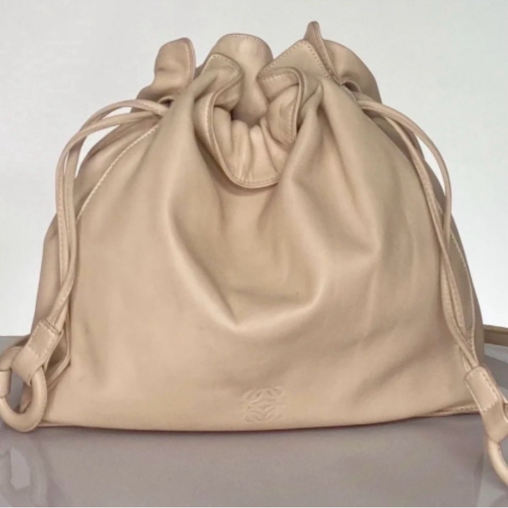 Loewe Tan Leather Drawstring Shoulder Bag
